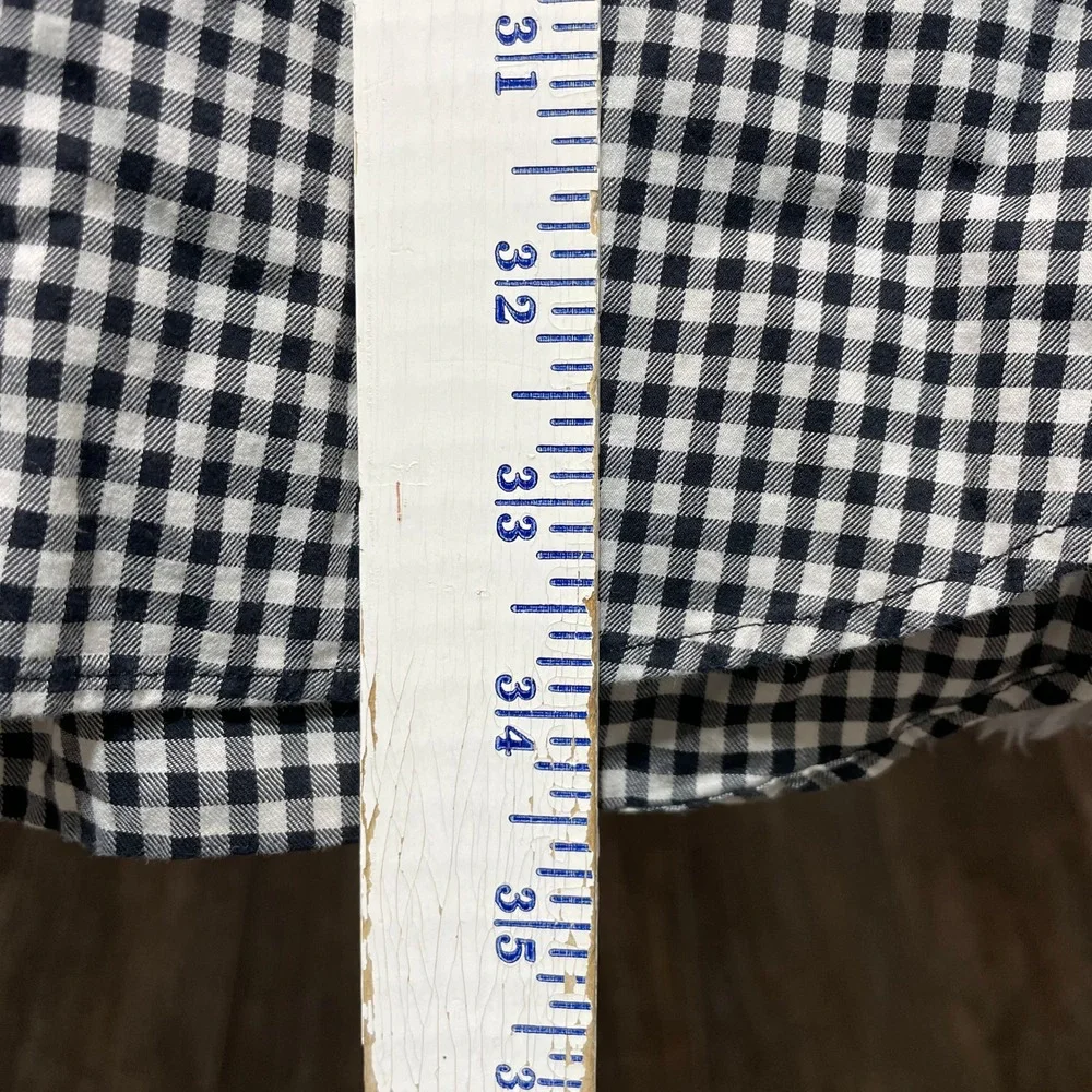 Polo Ralph Lauren Mens XLT Black White Gingham Button Down Shirt Long Sleeve